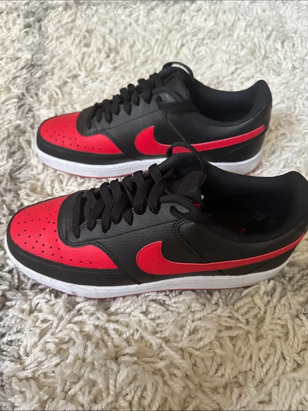 Nike Court Vision Low Shoe Black Red